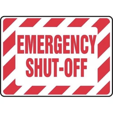 Accuform SAFETY SIGN EMERGENCY SHUT OFF 10 in X MELC518XT